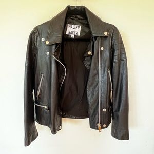 Walter Baker Leather Jacket, black, extra small